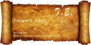 Tengeri Emil névjegykártya